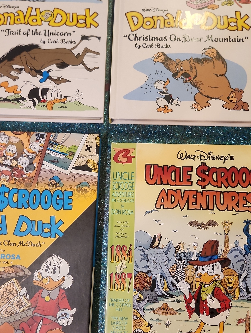 Disney Comic Book Collection - Blue, Yellow, White, Black Covers